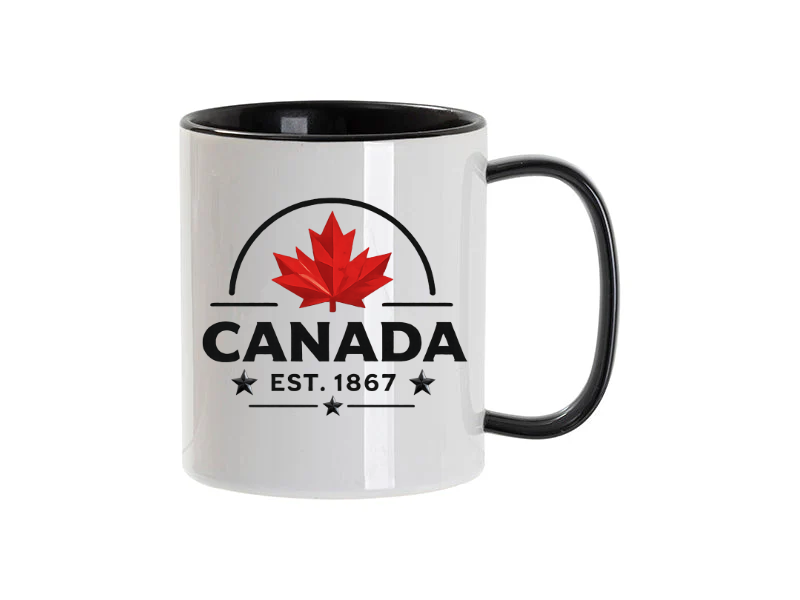 Canadian Ceramic Mug โ Black โ primary view